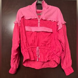 Free People Movement Two Tone Pink Windbreaker XS